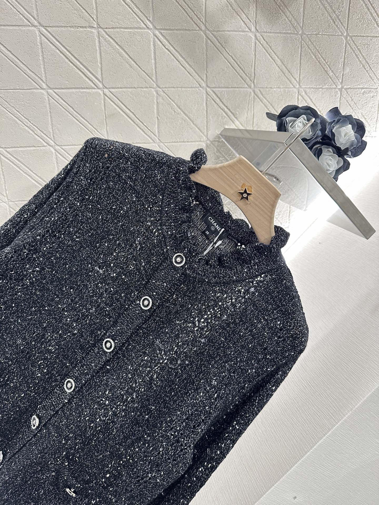 C 25 Lace hollow knitted cardigan