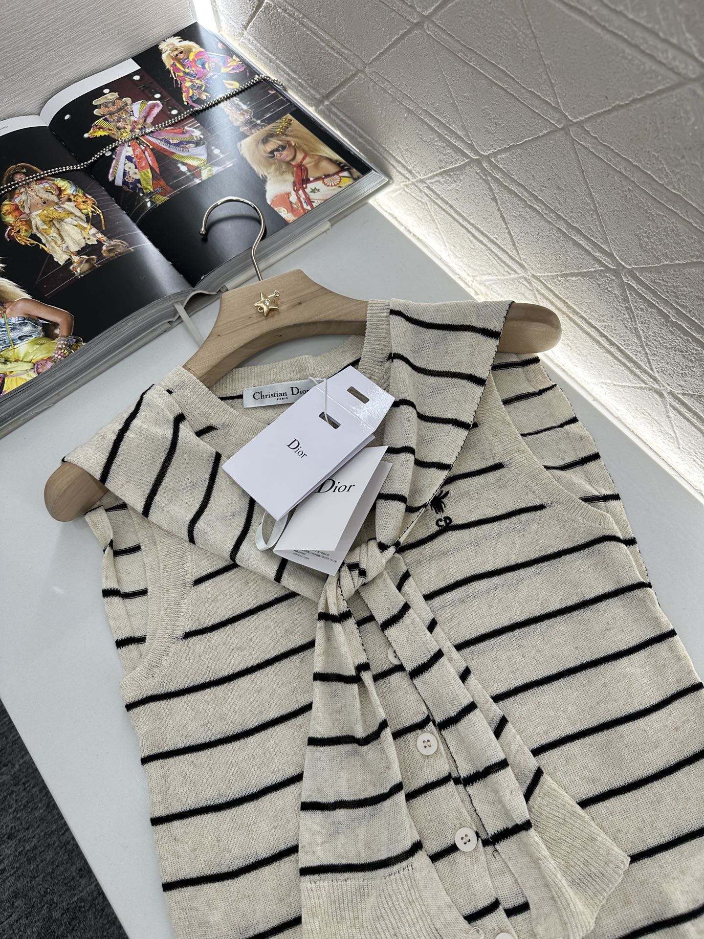 D 25 Shawl two-piece knitted top