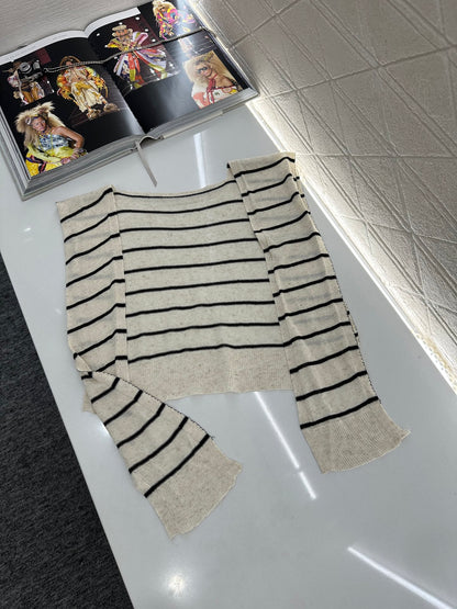 D 25 Shawl two-piece knitted top