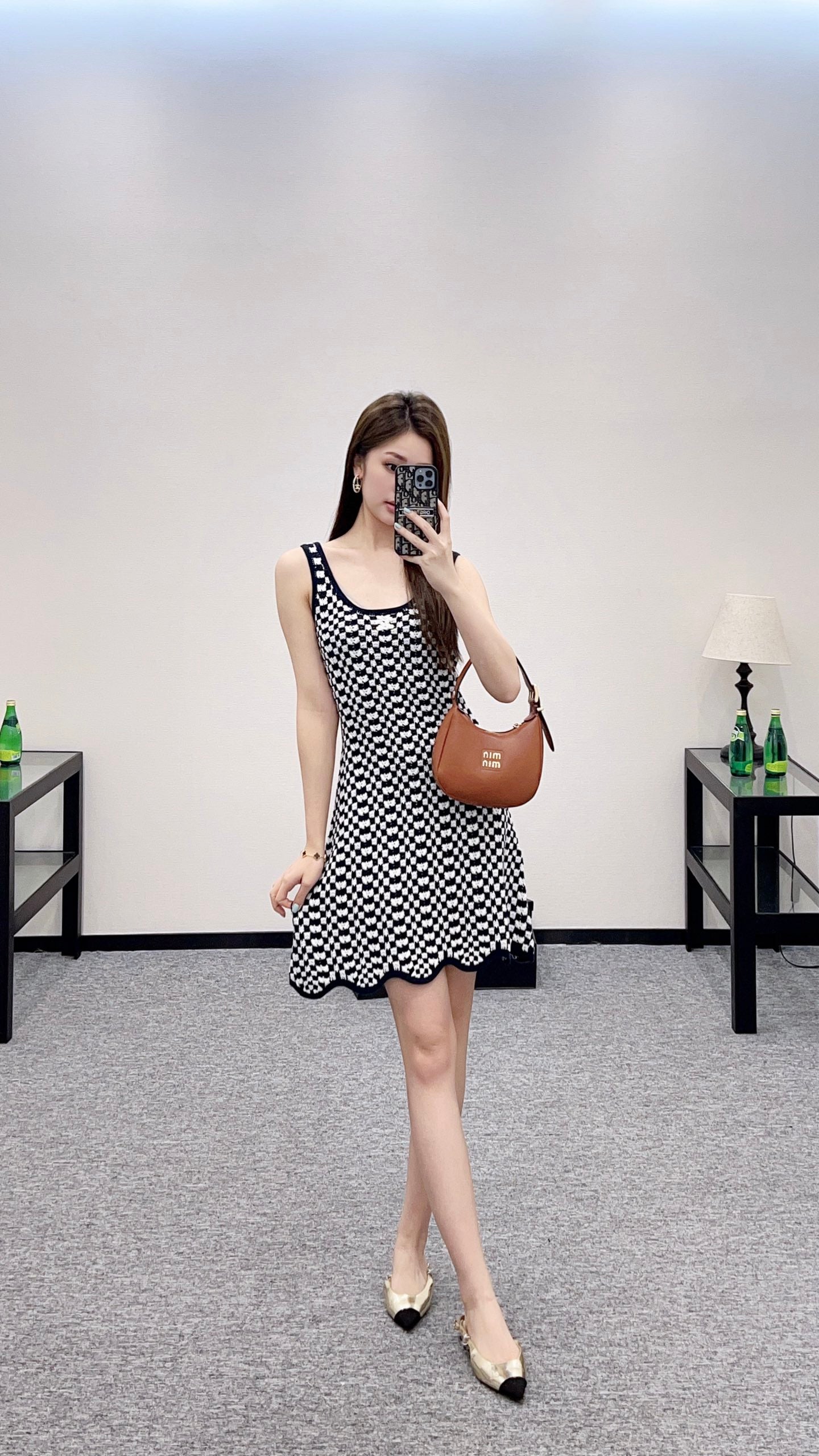 CE 25 Slim knitted vest skirt
