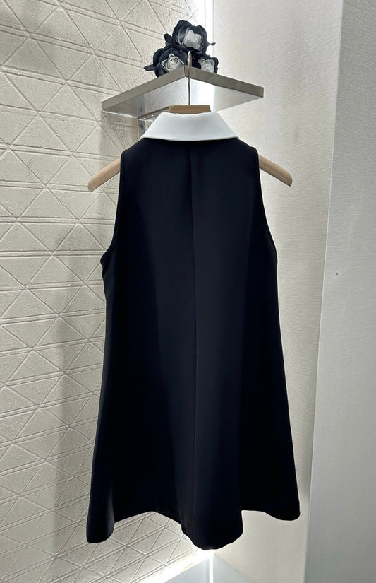L 25 New Lapel contrast dress