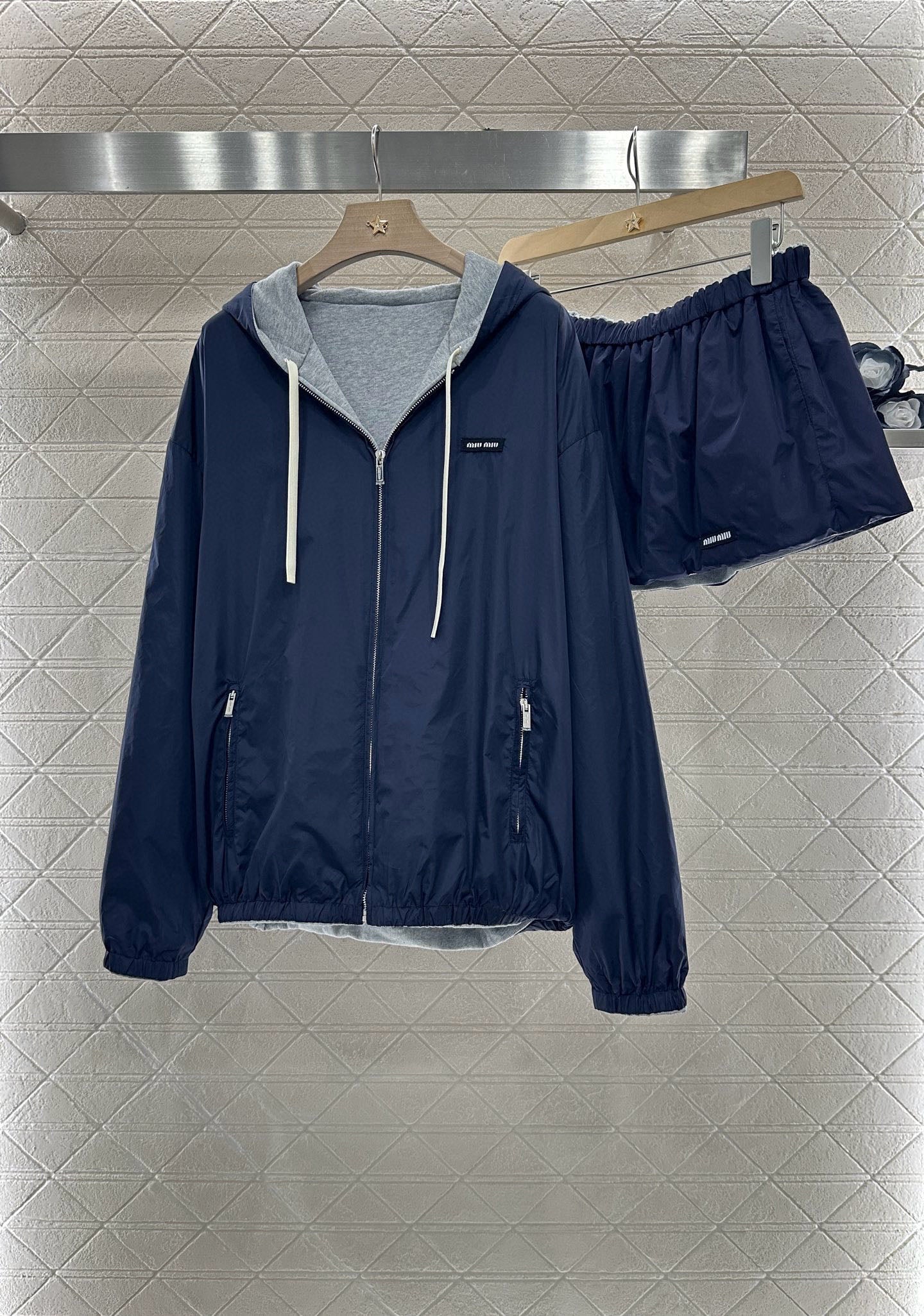 M 25 Reversible hooded jacket and skirt set