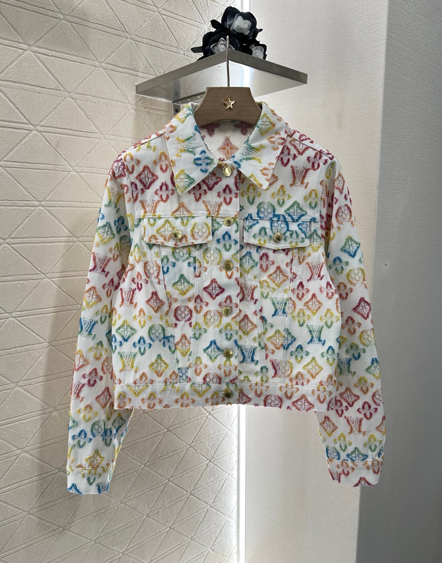 L 24 Jacquard denim jacket and skirt set