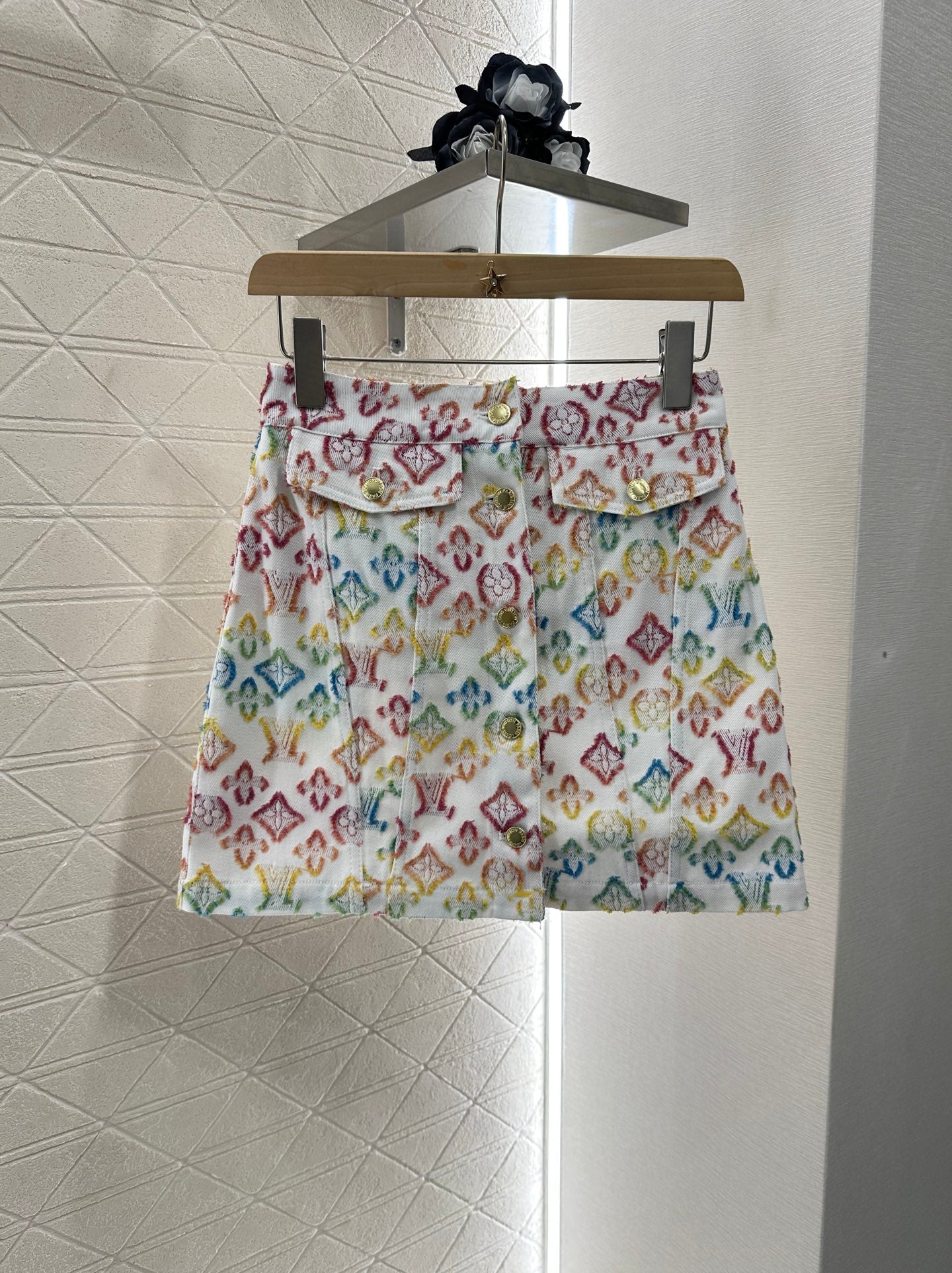 L 24 Jacquard denim jacket and skirt set
