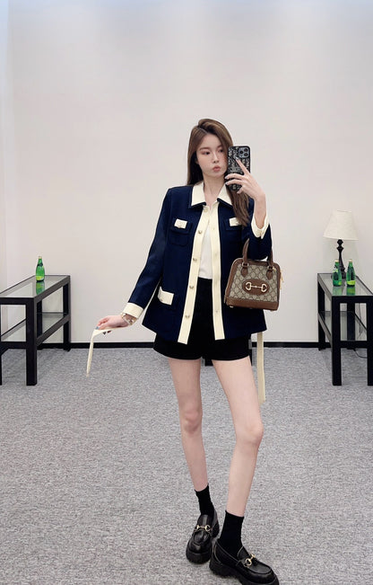 V 25 Lapel, silhouette, belt suit