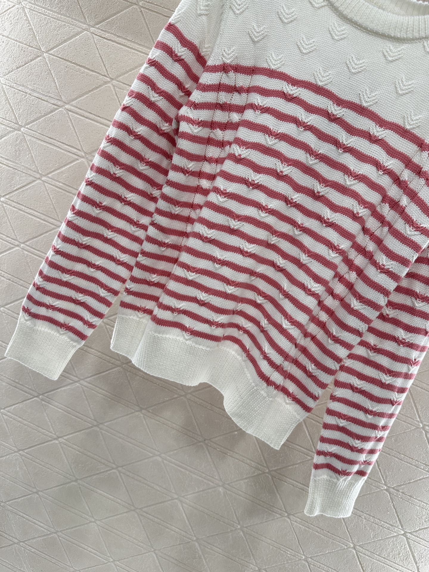 C 25 Striped Knit Pullover Sweater