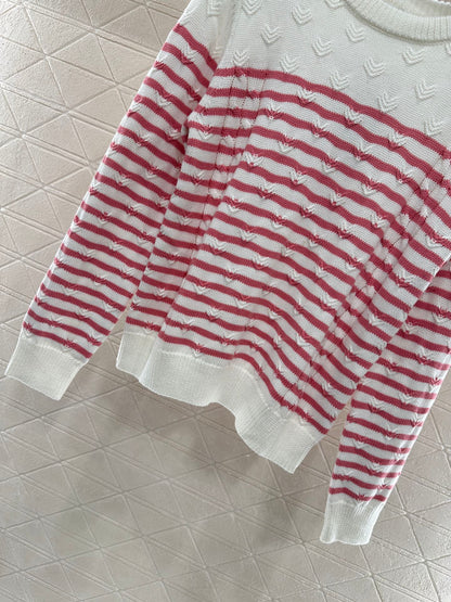 C 25 Striped Knit Pullover Sweater