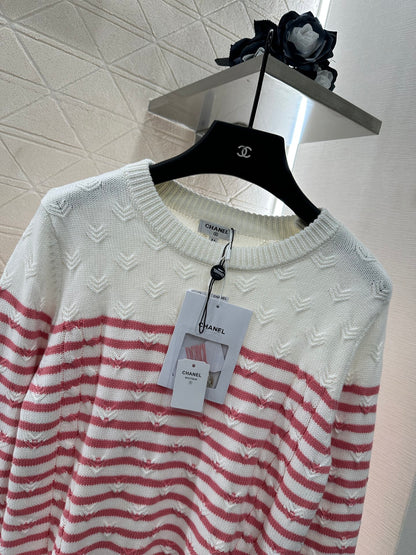 C 25 Striped Knit Pullover Sweater