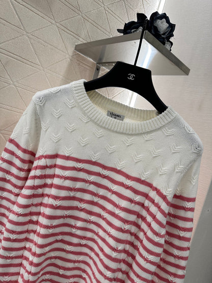 C 25 Striped Knit Pullover Sweater