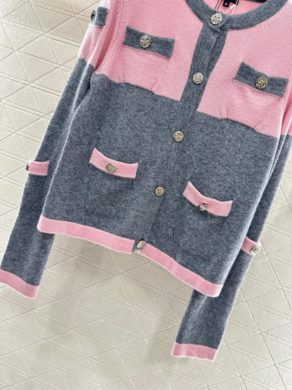 C 25 Knit Cardigan and Skirt Set