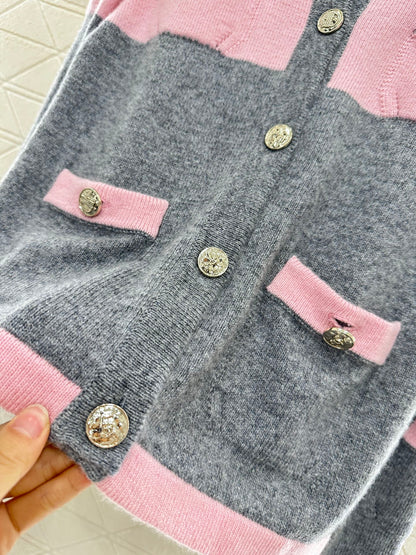 C 25 Knit Cardigan and Skirt Set