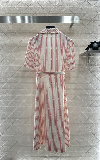 L 25 Printed Belted Dress