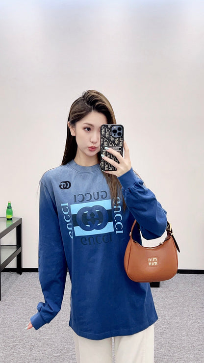 G 25 Heavy work Washed gradient long sleeves