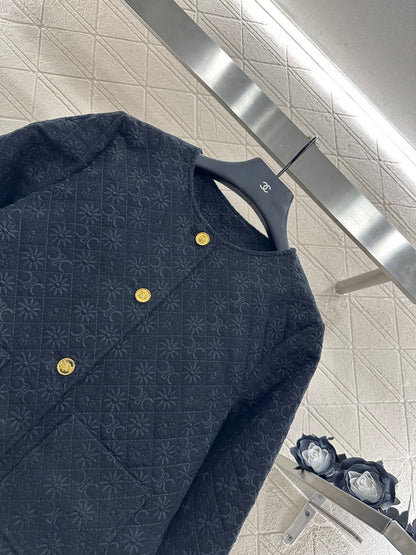 Doudoune jacquard à col rond Ce 25fw 