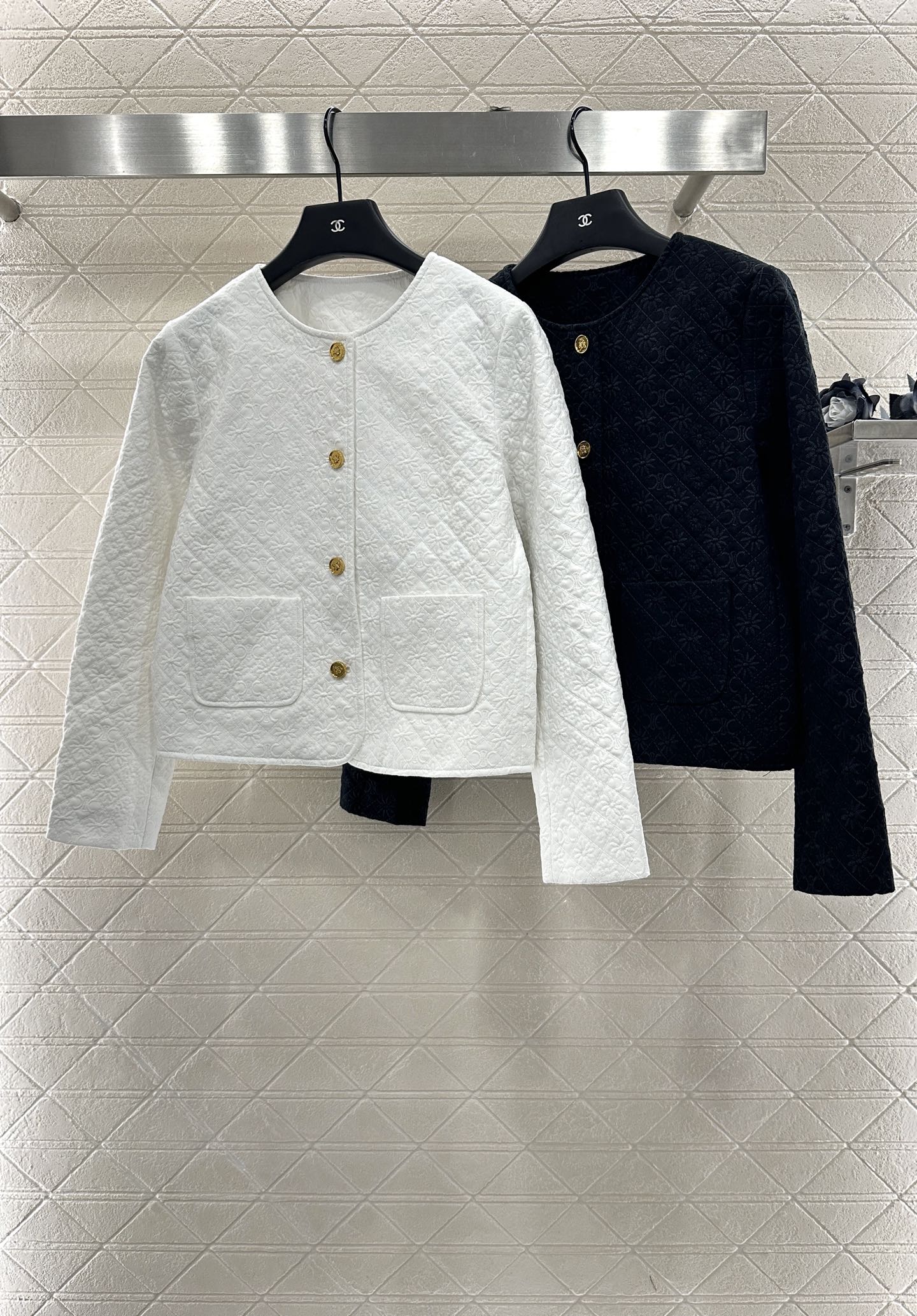 Doudoune jacquard à col rond Ce 25fw 