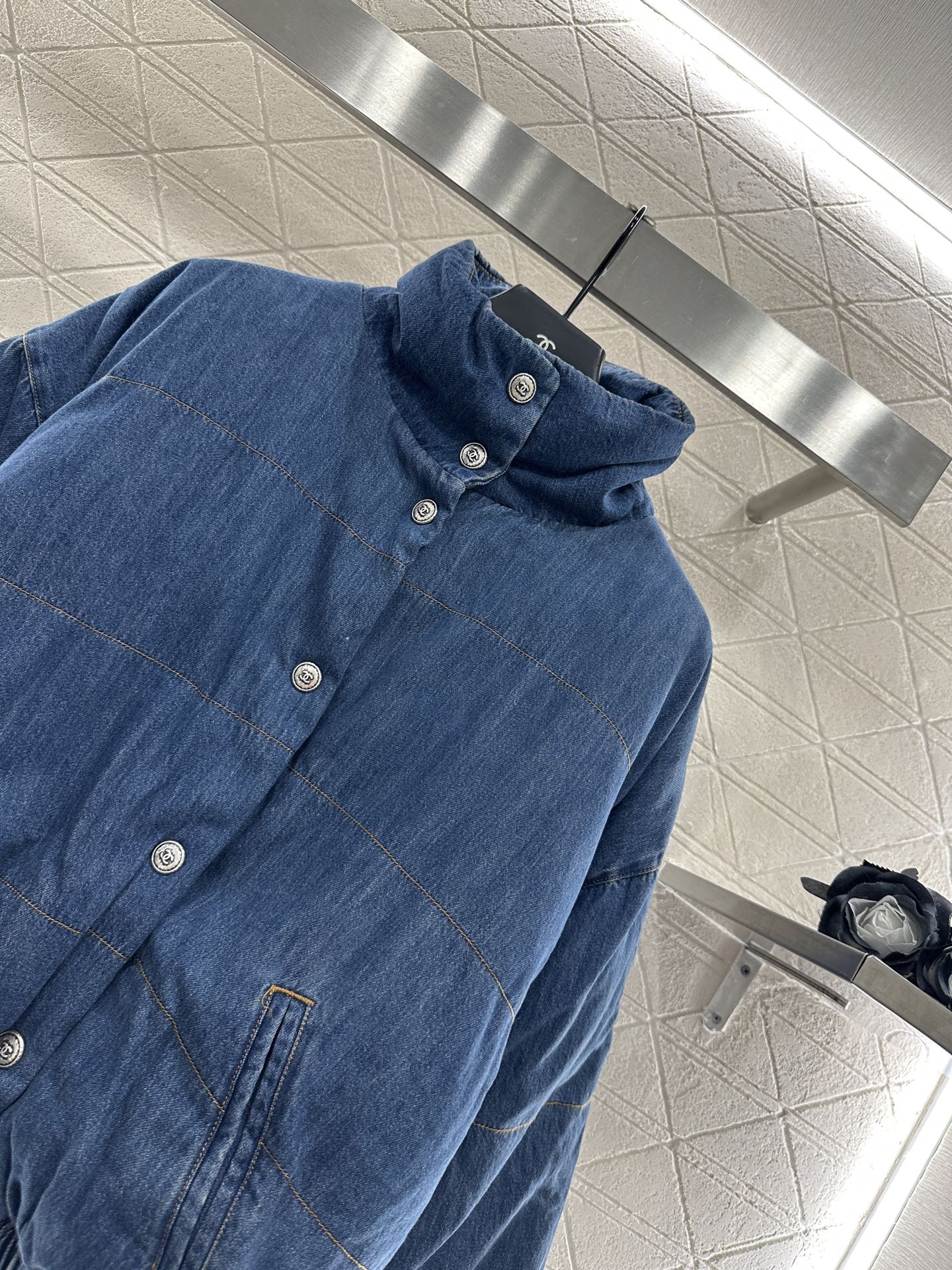 C 25fw Denim Down Jacket