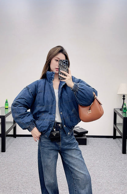 C 25fw Denim Down Jacket