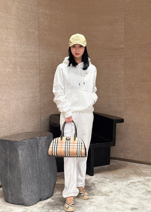 BU 25 Hooded drawstring zipper jacket and pants set