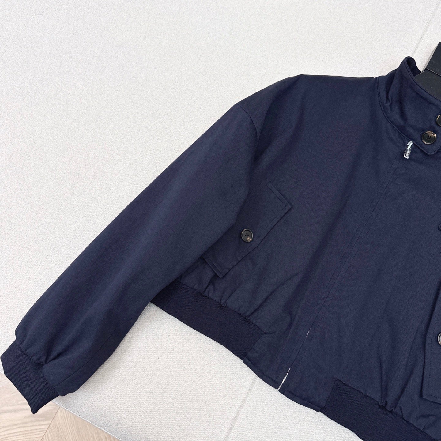 M 25Ss New Fall/Winter Royal Blue Contrast Green Plaid Lined Jacket