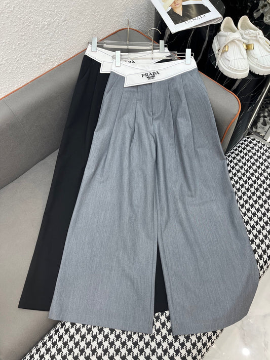 P  2025 New wide-legged suit pants