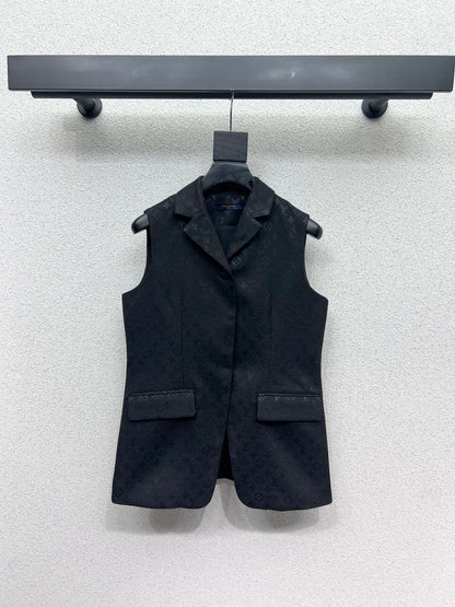 L 25 Classic jacquard fabric monogram suit vest
