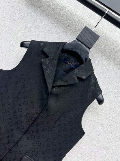 L 25 Classic jacquard fabric monogram suit vest