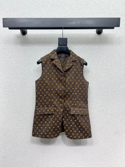 L 25 Classic jacquard fabric monogram suit vest