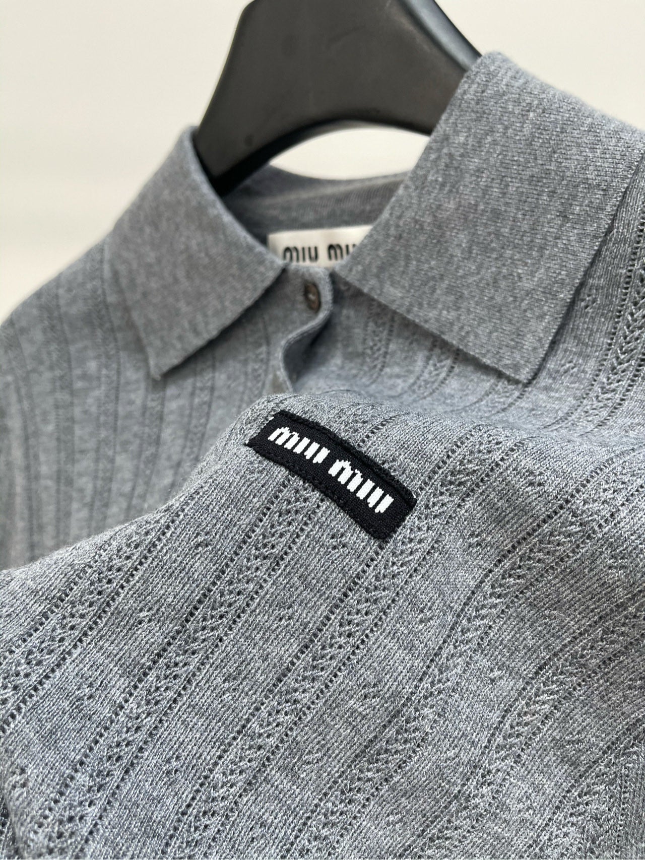 M 25Ss early spring new letters logo short-sleeved knit polo shirt