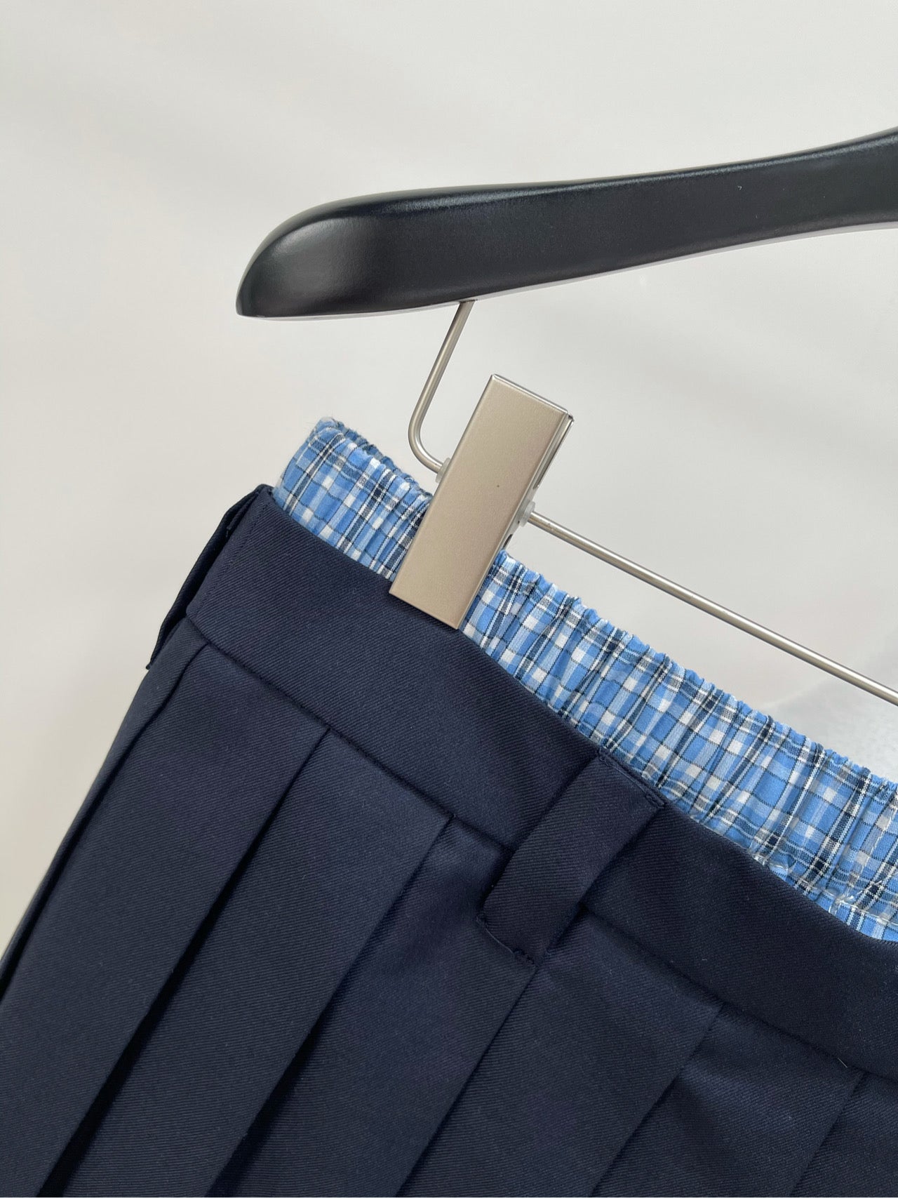 M 25ss Plaid Pleated Skirt