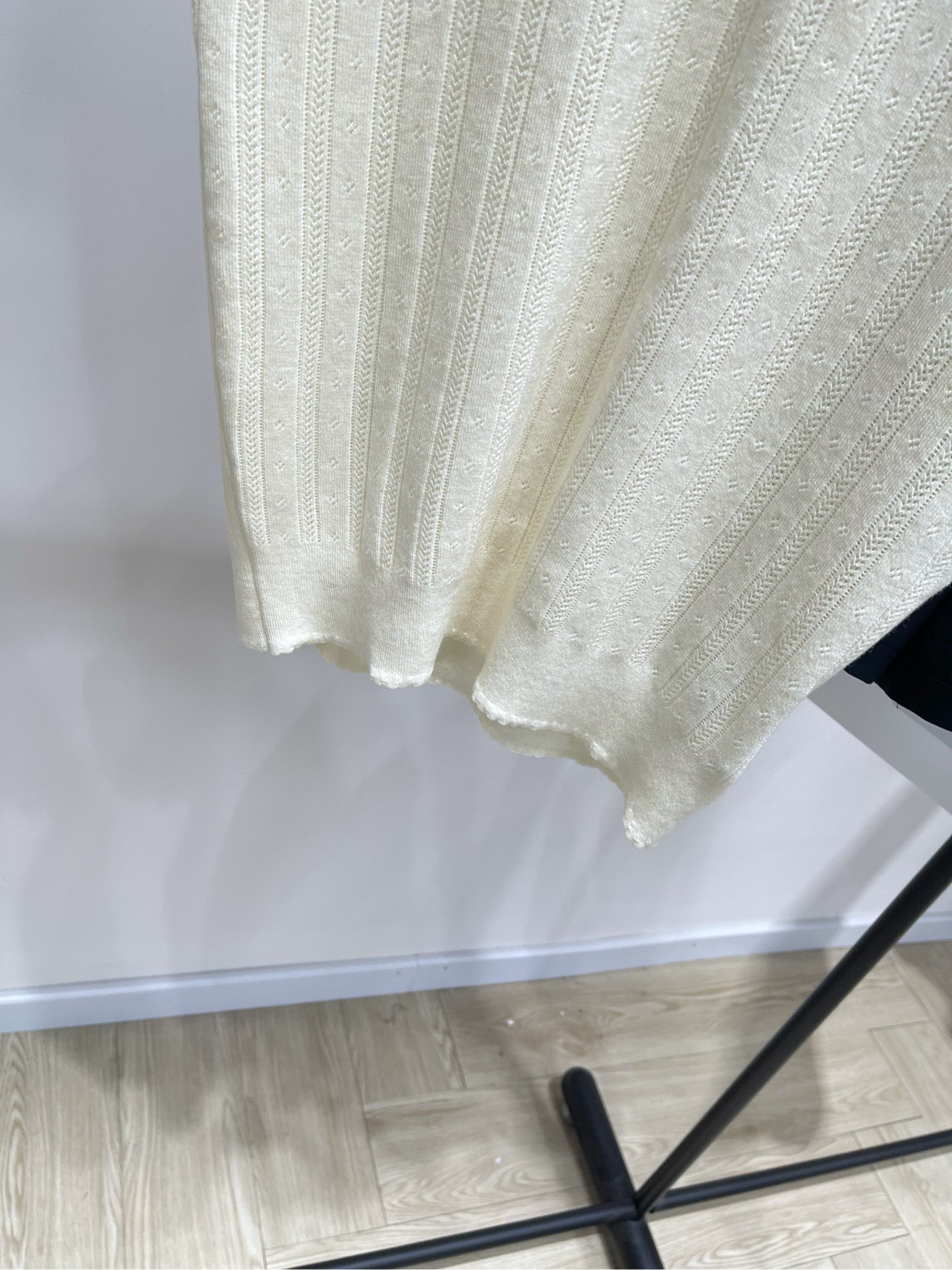 M 25Ss early spring new letters logo beige short-sleeved knit polo shirt