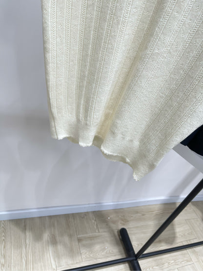 M 25Ss early spring new letters logo beige short-sleeved knit polo shirt
