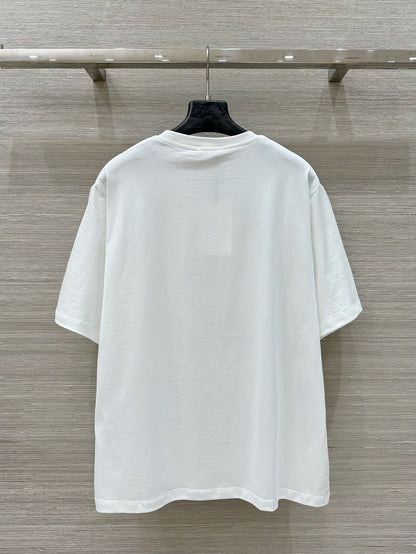 CE 25 Spring and Summer new style, childlike graffiti print round neck short-sleeved T-shirt!