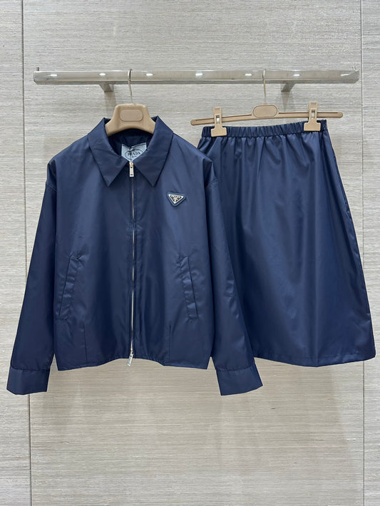 D 25 Early Autumn New Product Workwear High-waist Elastic Jacket + Skirt Set