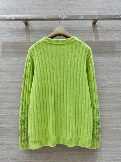 G 25 new autumn and winter products, heavy beaded embroidered cashmere cardigan
