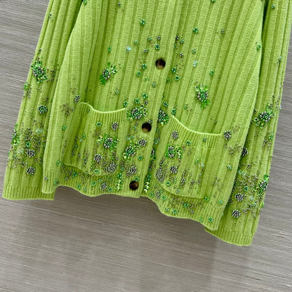 G 25 new autumn and winter products, heavy beaded embroidered cashmere cardigan
