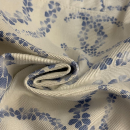 C 25 New Camellia logo positioning print fashion denim pants