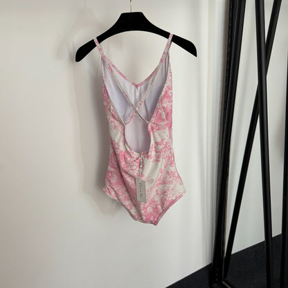 D 25 New Animal Forest Printed Suspender One-Piece Swimsuit