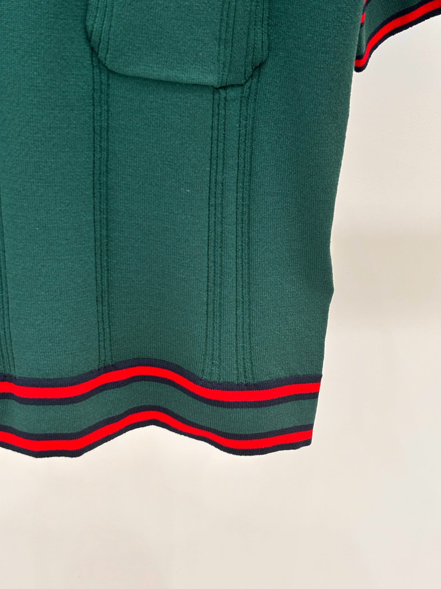 G 25 Monogrammed jacquard color blocking simple casual knit set