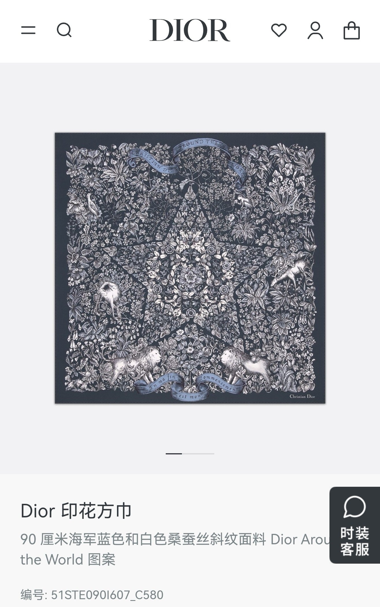 D 25 Twill Silk Scarf