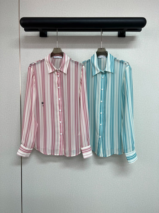 D 25SS New Summer Shirt Printed Stripe