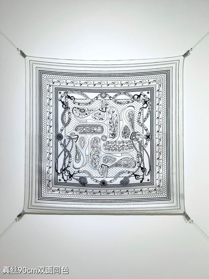 h 25 Twill Silk Scarf