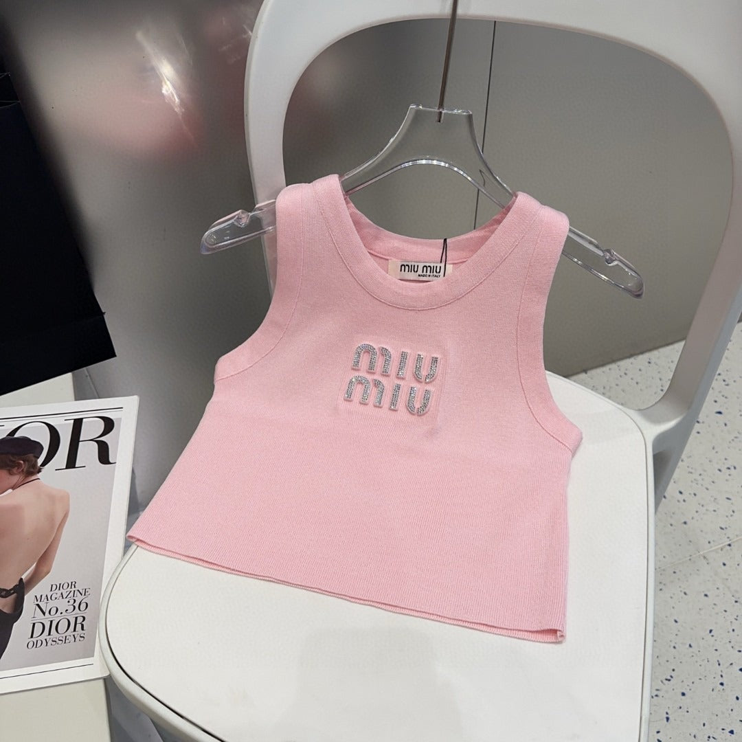 M 25 Rhinestone Logo Vest