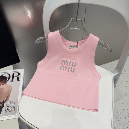 M 25 Rhinestone Logo Vest