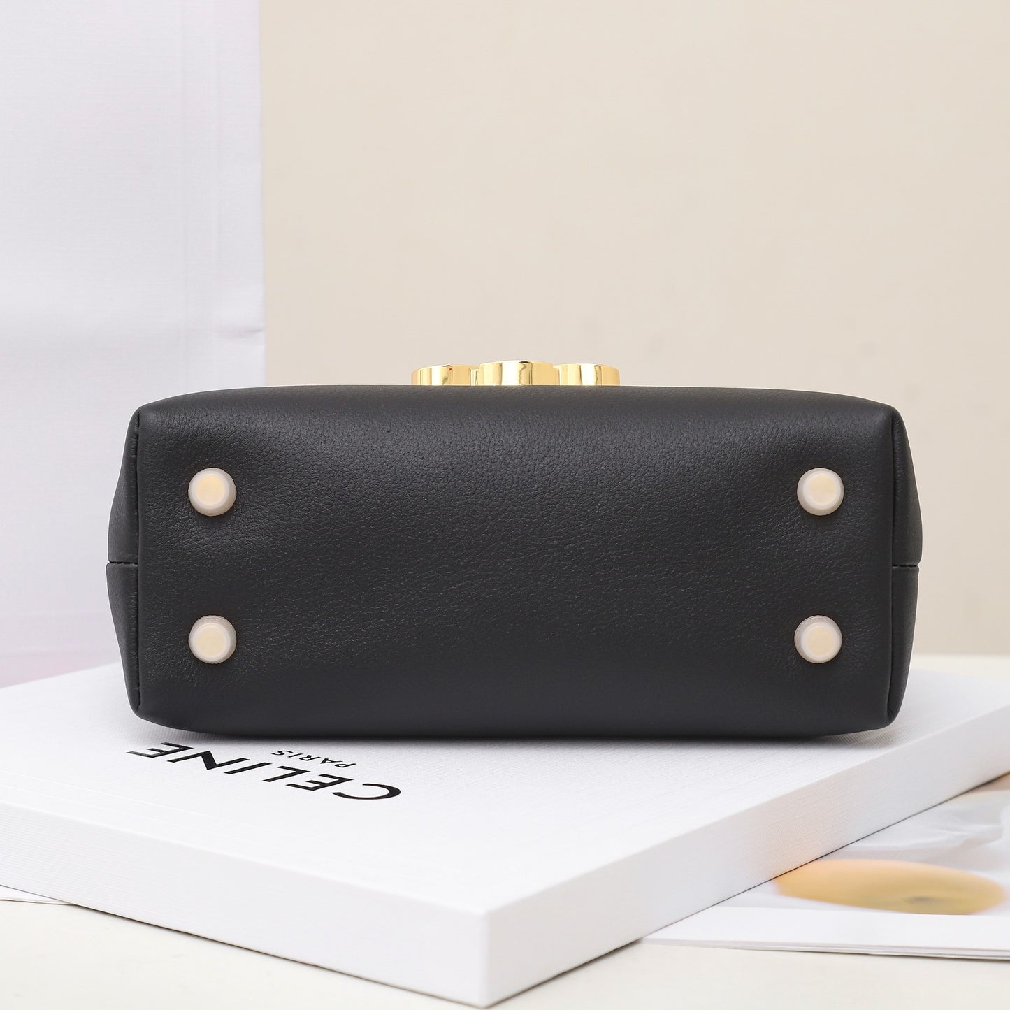CE 25 Cowhide gold buckle  shoulder bag