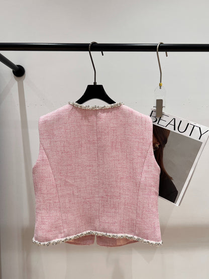 C 25 Early Spring New Cherry Pink Vibrant Tank Top