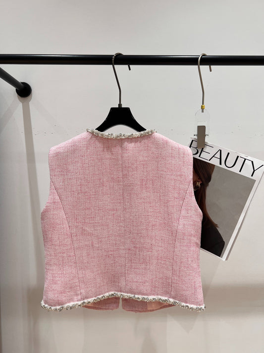 C 25 Early Spring New Cherry Pink Vibrant Tank Top