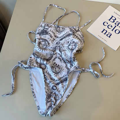 D 25 Sun Print One Piece Swimsuit