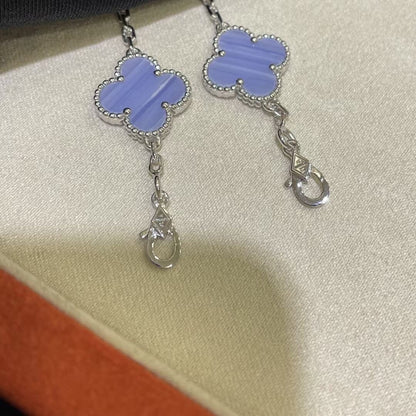 Four-leaf clover, amethyst, five-flower bracelet.