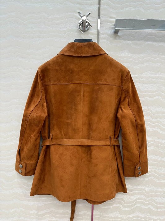 P 25 Goat leather lapel 9/3 sleeve jacket