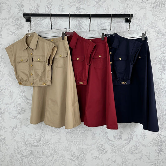 CE 25 Twill cotton poplin Pressing double line design Set!
